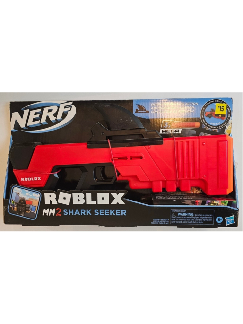 Boys Nerf Roblox MM2 Shark Seeker Toy Blaster